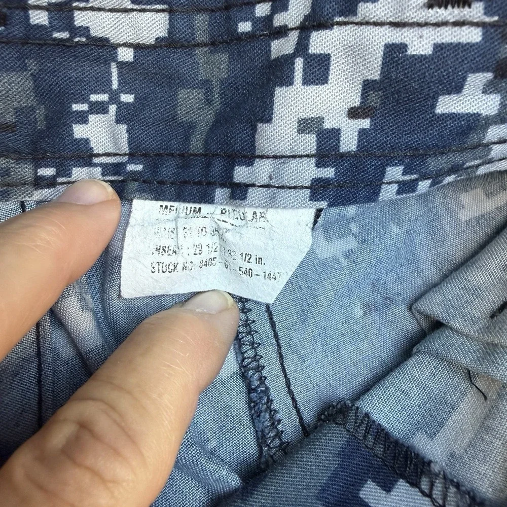 Genuine Issue US Navy Blue Digital Camouflage Naval Pants Medium